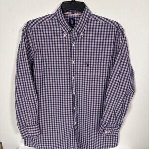 Us Polo Assn Button Up Shirt Mens Large Plaid D2‎